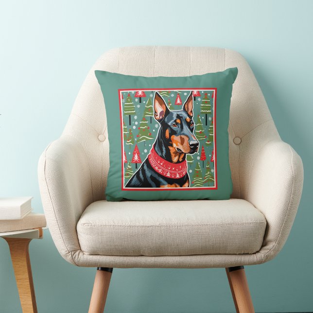 Doberman Pinscher Schattigee bank Kussen (Creator heeft geüpload)