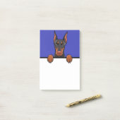 Doberman Pinscher Schattigee Grappige Hondenliefhe Post-it® Notes (Op bureau)