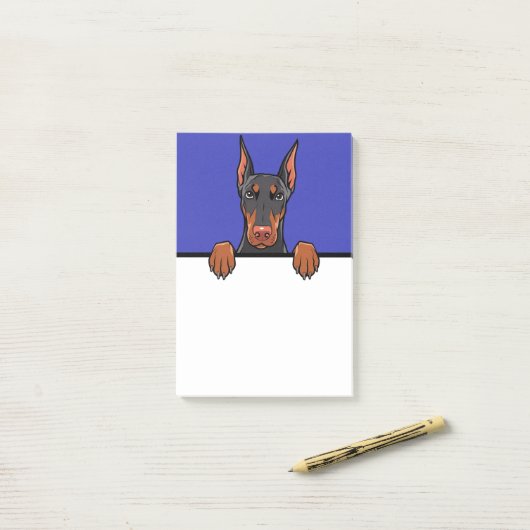 Doberman Pinscher Schattigee Grappige Hondenliefhe Post-it® Notes (Op bureau)