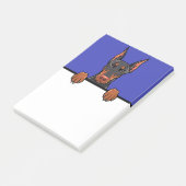 Doberman Pinscher Schattigee Grappige Hondenliefhe Post-it® Notes (Schuin)