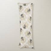 Doberman Pinscher schilderij Dobie bijgesneden hon Lichaamskussen (Voorkant Verticaal)