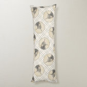 Doberman Pinscher schilderij Dobie bijgesneden hon Lichaamskussen (Achterkant (Verticaal))