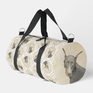 Doberman Pinscher schilderij Dobie bijgesneden hon Plunjezak