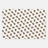 Doberman Pinscher Schilderij Dobie Uncropped Dog A Inpakpapier Vel (Voorkant 2)