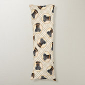 Doberman Pinscher Schilderij Dobie Uncropped Dog A Lichaamskussen (Voorkant Verticaal)