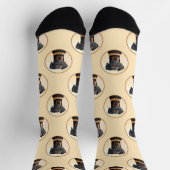 Doberman Pinscher Schilderij Dobie Uncropped Dog A Sokken (Top)