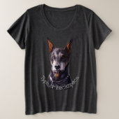 Doberman Pinscher Shirt Custom Plus Size Dog Shirt (Design voorkant)