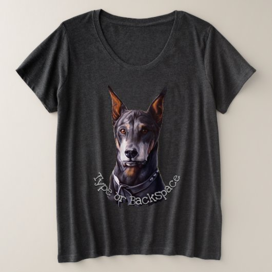 Doberman Pinscher Shirt Custom Plus Size Dog Shirt (Design voorkant)