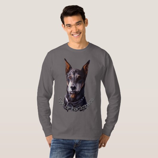 Doberman Pinscher Shirt Personalized Dog Art Shirt (Voorkant volledig)