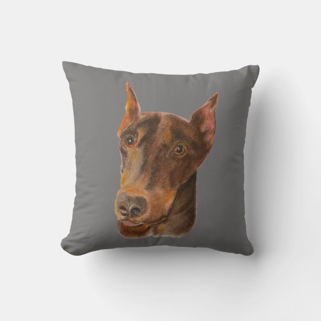 Doberman Pinscher Sierkussen (Voorkant)