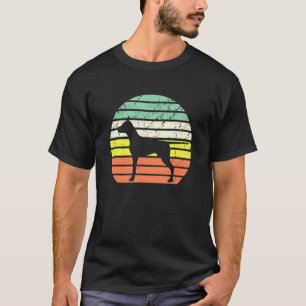 Doberman Pinscher Silhouette Dog  Distresse T-shirt