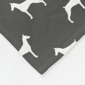 Doberman Pinscher Silhouettes Dobe Dogs Pattern Fleece Deken (Hoek)