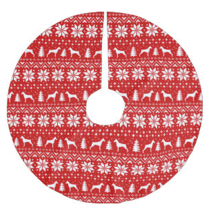 Doberman Pinscher Silhouettes-kerstpatroon Kerstboom Rok