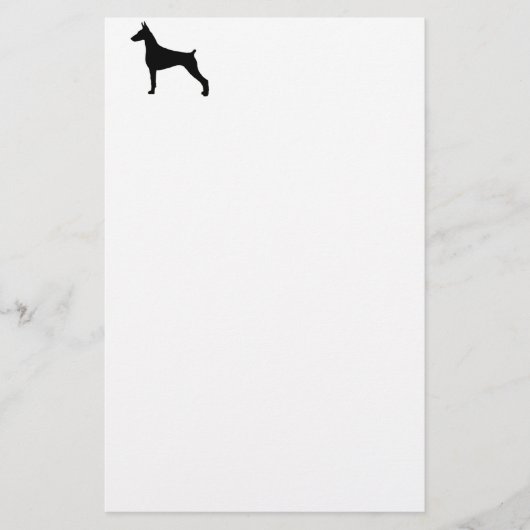 doberman pinscher silo black.png briefpapier (Voorkant)