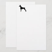doberman pinscher silo black.png briefpapier (Voorkant / Achterkant)