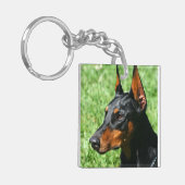 Doberman Pinscher Sleutelhanger (Voorkant Links)