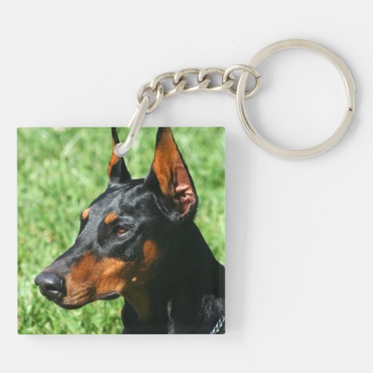 Doberman Pinscher Sleutelhanger (Achterkant)