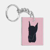 Doberman Pinscher Sleutelhanger (Voorkant Links)
