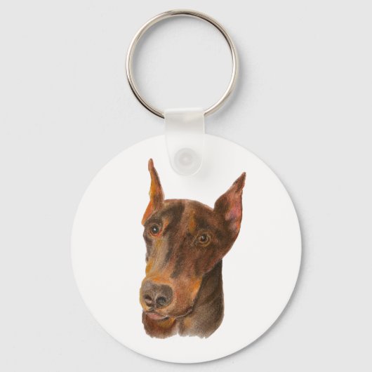 Doberman Pinscher Sleutelhanger Fob (Achterkant)