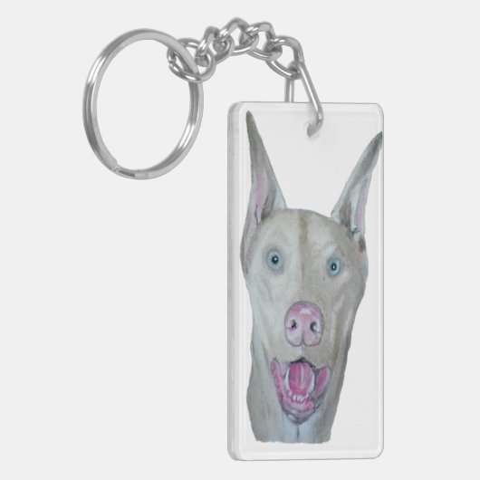Doberman pinscher Sleutelhanger Fob (Voorkant Links)