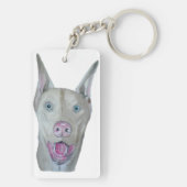 Doberman pinscher Sleutelhanger Fob (achterkant)