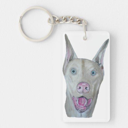 Doberman pinscher Sleutelhanger Fob (Voorkant)