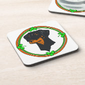 Doberman Pinscher St Patricks Drankjes Onderzetter (Linkerzijde)