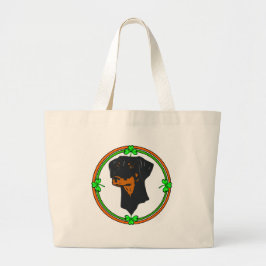 Doberman Pinscher St Patricks Grote Tote Bag