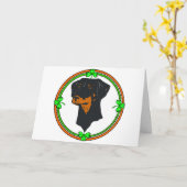 Doberman Pinscher St Patricks Kaart (Gele Bloem)