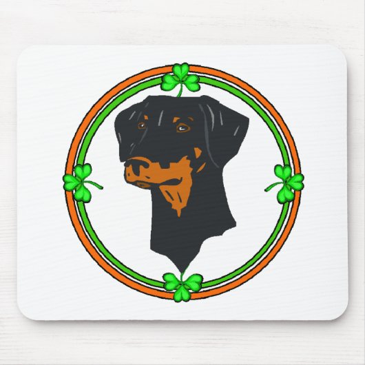 Doberman Pinscher St Patricks Muismat (Voorkant)