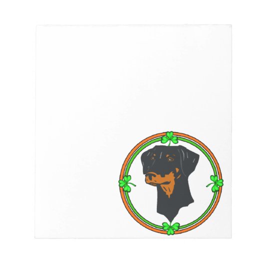 Doberman Pinscher St Patricks Notitieblok (Voorkant)
