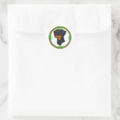 Doberman Pinscher St Patricks Ronde Sticker (Tas)
