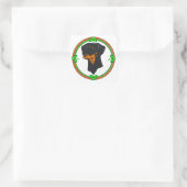 Doberman Pinscher St Patricks Vierkante Sticker (Tas)