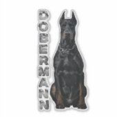 Doberman Pinscher Sticker (Voorkant)