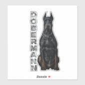 Doberman Pinscher Sticker (Vel)