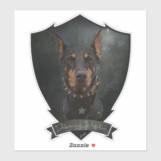 Doberman Pinscher Sticker (Vel)