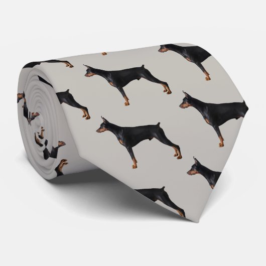 Doberman Pinscher Stropdas (Opgerold)