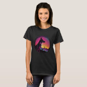 Doberman Pinscher Synthwave 80s Retrowave Aestheti T-shirt (Voorkant volledig)
