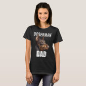 Doberman Pinscher Tee Best Doberman Dad Ever  Dog T-shirt (Voorkant volledig)