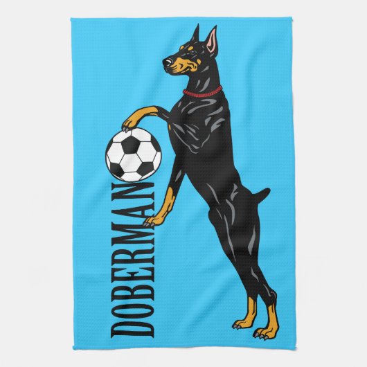 doberman pinscher theedoek (Verticaal)