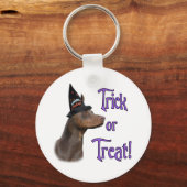 Doberman Pinscher Trick Sleutelhanger (Voorkant)