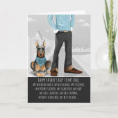 Doberman Pinscher uit de Dog Vaderdag Funny Kaart (Voorkant)