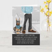 Doberman Pinscher uit de Dog Vaderdag Funny Kaart (Gele Bloem)