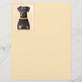 Doberman Pinscher Uncropped schilderij originele k (Voorkant)