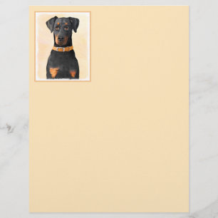 Doberman Pinscher Uncropped schilderij originele k