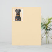 Doberman Pinscher Uncropped schilderij originele k (Staand voorkant)