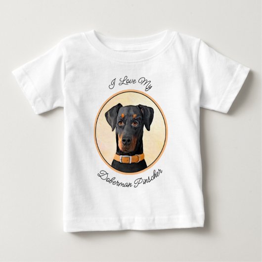 Doberman Pinscher Uncropped schilderij originele k (Voorkant)