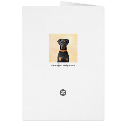 Doberman Pinscher Uncropped schilderij originele k (Achterkant)