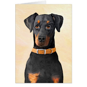 Doberman Pinscher Uncropped schilderij originele k