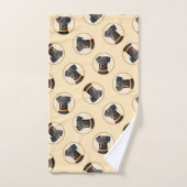 Doberman Pinscher Uncropped schilderij originele k Bad Handdoek (Handdoek)